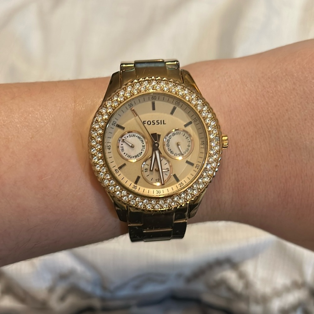 Rose Gold Fossil Watch
